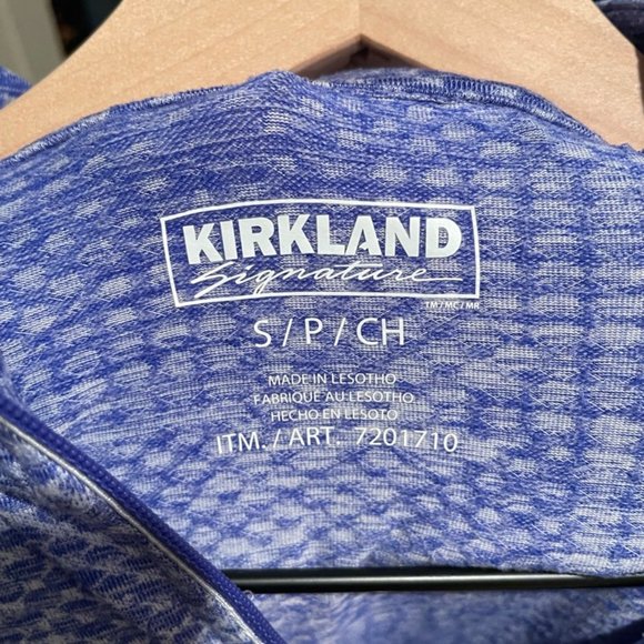 KIRKLAND SIGNATURE Periwinkle Blue Half Zip Running Shirt size S - Picture 3 of 4